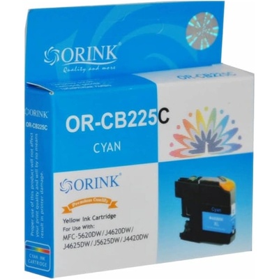 Orink Касета за Brother MFC J4420DW/J4620DW/J4625DW/J5320DW/J5620DW/J5625DW/J5720DW - Cyan - LC-225XLC - Orink HLC-225XLC - Неоригинална, Заб. : 1200 брой копия (HLC-225XLC)