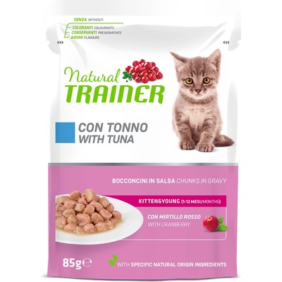 Natural Trainer Cat Kitten & Young tuňák 12 x 85 g