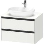 Duravit Ketho. 2 - Шкаф за умивалник с изрез 57x80x55 см, 2 чекмеджета, бял мат K24895018180000 (K24895018180000)