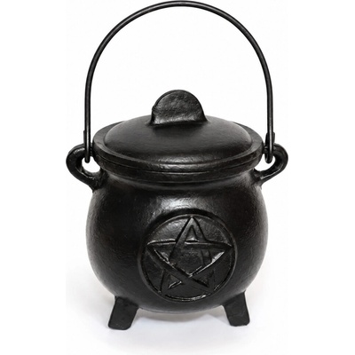 Litinová kadidelnice velká s pokličkou – pentagram