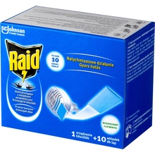 Raid elektrický odpařovač a polštářky proti komárům 1 odpařovač + 10 polštářků
