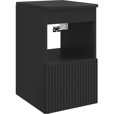 vidaXL Шкаф за баня Черно 30 x 44, 5 x 50 см Инженерна дървесина (890503)