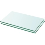 vidaXL Рафтове, 2 бр, панели прозрачно стъкло, 30x12 см (3051547)