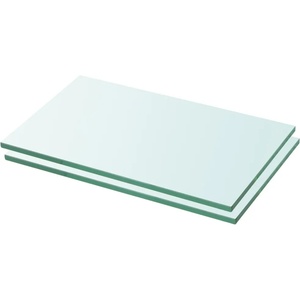 vidaXL Рафтове, 2 бр, панели прозрачно стъкло, 30x12 см (3051547)