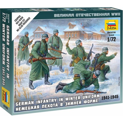 Zvezda figurky německá pěchota zimní uniformy Wargames WWII 6198 1:72