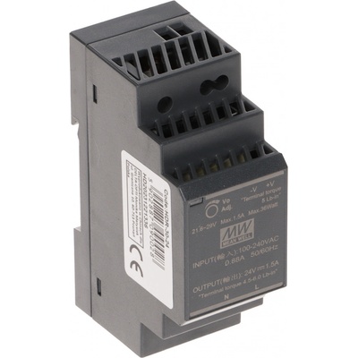 Napájecí zdroj na DIN lištu 24W HDR-30-12 Mean Well 12V