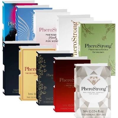 Pherostrong Discovery Set Dámske parfumy s feromónmi 10 × 1 ml