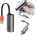 Baseus Steel Cannon USB-A to Ethernet Adapter (CAHUB-AD0G) - адаптер за свързване от USB-A към Ethernet жичен интернет (тъмносив)