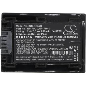Image 1 of Cameron sino Батерия за фотоапарат /камера SONY NP-FH50D LiION 7, 4V 650mAh Cameron Sino (CS-FH50D)