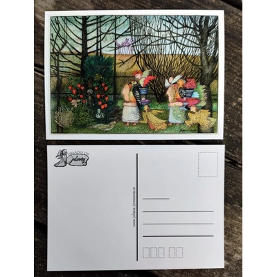 Juliana Jirousová Andělé na zahradě (pohlednice) – Zboží Mobilmania