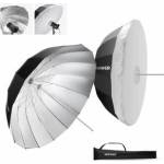 NEEWER 180cm Parabolic Reflective Umbrella for Photography, Studio Umbrella with Silver Interior, Soft Lighting with Diffuser Cover, Bag, Quick-Folding for Camera, Video Light, NS4U - 10103475
