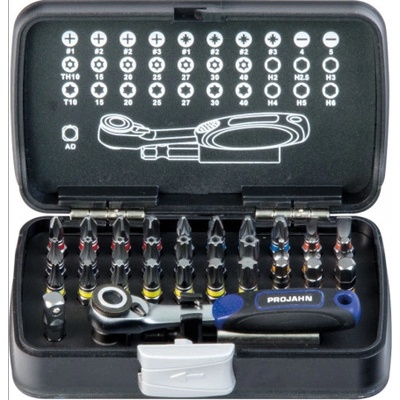 Projahn PR-Color-Bit-box 1/4"/33 ks s ráčnou 4095