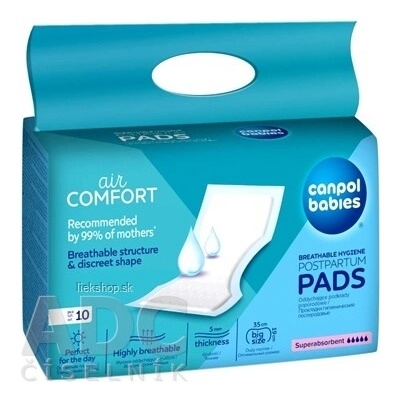 Canpol babies Popôrodné vložky s krídelkami Normal denné superabsorbent 10 ks