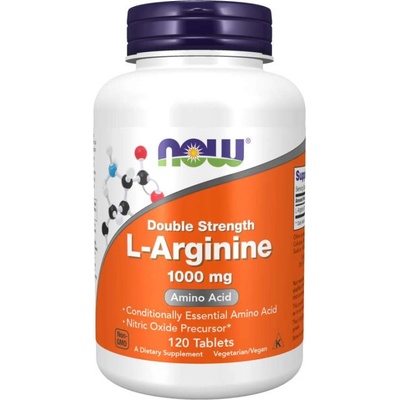Now foods l-arginín double strength, 1000 mg, 120 tabliet
