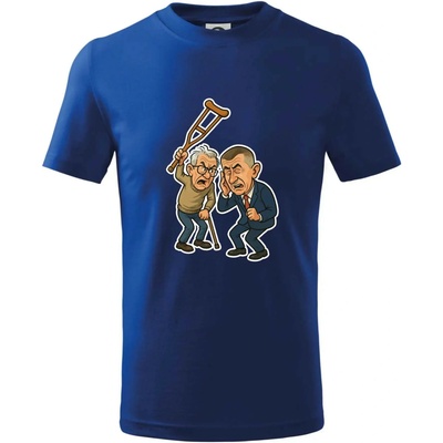 Babiš a berle tričko dětské bavlněné Královská modrá