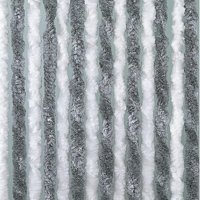 Dekorativní závěs proti hmyzu do dveří karavanu Brunner, 56 × 205 cm barva šedá/bílá