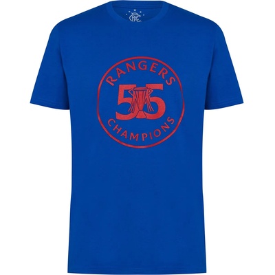 Castore Мъжка тениска Castore Rangers 55 Champions T-Shirt Mens - Blue