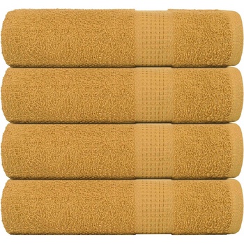 vidaXL Кърпи за баня FROGN 4 бр. Златни 100x150 см 360 г/м2 (136813)