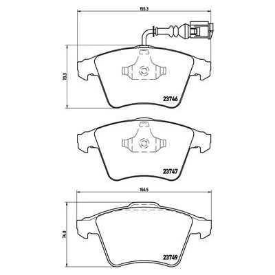 Sada brzdových platničiek kotúčovej brzdy BREMBO P 85 082