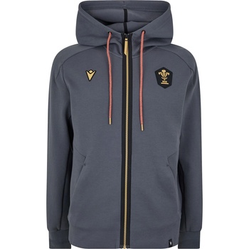 Macron Суичър Macron Men's Welsh Rugby Union Athleisure Zip Hoodie - Grey