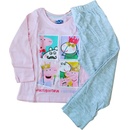 Eplusm Dívčí pyžamo PEPPA PIG čtyři obrazy dlouhé Bílomodrá