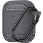 Techsuit Калъф за AirPods 1 / AirPods 2 - Карбон силикон - сив