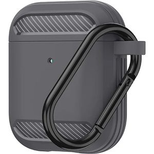 Techsuit Калъф за AirPods 1 / AirPods 2 - Карбон силикон - сив