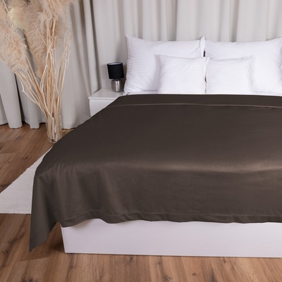 Biante přehoz na postel Zamatový Velvet Prémium SVP-016 Tmavo hnedý 220 x 240 cm