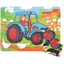 Puzzle Bigjigs Toys Traktor 9 dílků