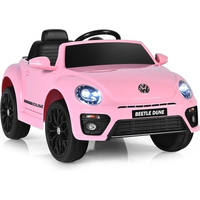 Costway Детска кола VW Beetle с дистанционно управление - Розова