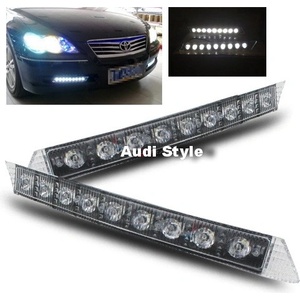  AUDI 2 x 9 LED лед DRL ДНЕВНИ СВЕТЛИНИ E4 SERTIFICATE 6000K (Audi Style DRL)