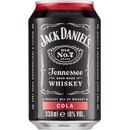 Jack Daniel's & Cola 5 % 0,33 l (čistá fľaša)