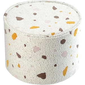 Wigiwama Бял детски пуф от букле и шенил Terrazzo - Wigiwama (W598963)