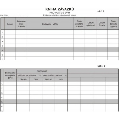 Asopol 010400 Evidence přijatých plnění - závazků s DPH – Hledejceny.cz