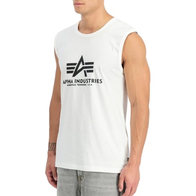 Alpha Industries pánske tielko Big Logo Puff Print white