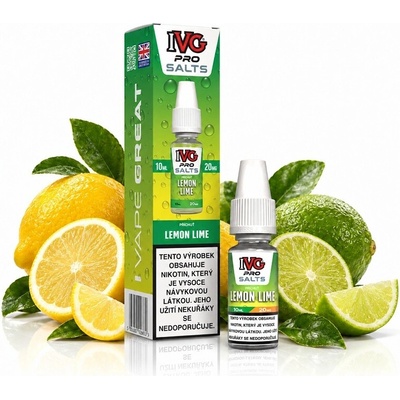 IVG Pro Salts Lemon Lime 10 ml 20 mg