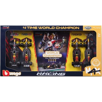 Bburago Red Bull Racing Set 4 ks Max Verstappen 1:43