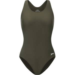 Slazenger Дамски бански костюм Slazenger Racer Back LYCRA® XTRA LIFE Swimsuit Ladies - Khaki