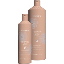 Echosline new Keratin VEG Shampoo obnovujúci šampón pre farbené a chemické ošetrované vlasy 1000 ml