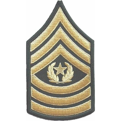Nášivka: Hodnost US ARMY rukávová Command Sergeant Major olivová | žlutá