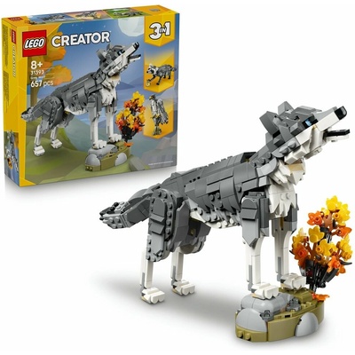 LEGO® Creator 31393 Lesné zvieratá: Šedý vlk