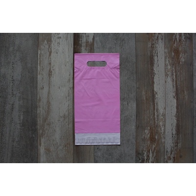 Plastová obálka s uchem 200x350mm/80% recyklát Barva: Růžová MAT, ks v balení: 100