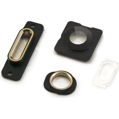 OEM iPhone 5S SET 4ks Back Housing Port - set rámečků, zlatý