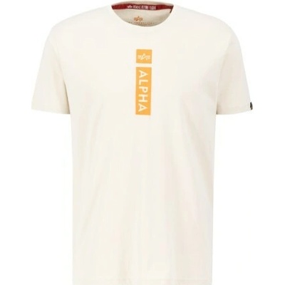 Alpha Industries tričko pánske Alpha PP T jet steam white béžové