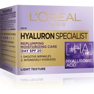 L'Oréal hyaluron specialist дневен крем за лице хиалуронова киселина, spf20, 50 мл