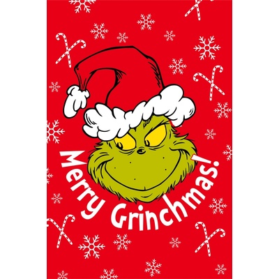 Jerry Fabrics Deka mikroflanel Grinch Merry Grinchmas