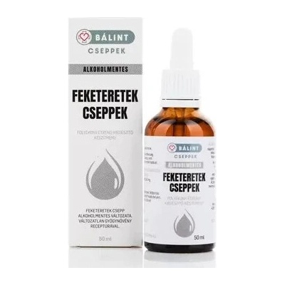 Bálint cseppek Čierna reďkovka kvapky prírodný extrakt pre trávenie, pečeň a detoxikáciu bez alkoholu 50 ml