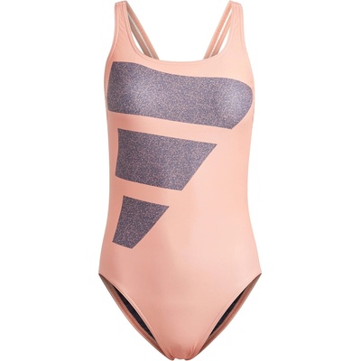 Adidas Бански костюм Adidas Big Bars Swimsuit - Coral/Navy/Whit