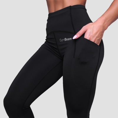 GymBeam Dámske bežecké legíny Pulse Black