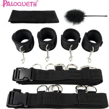 Image 1 of Paloqueth BDSM Sex Bondage Set for Bed Q01-0007 Black
